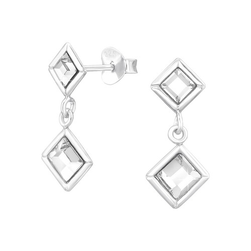 Orecchini geo quadrati - geo, argento