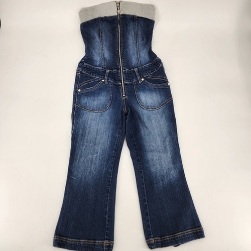 Tuta jeans crop anisette