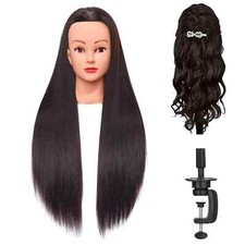 Testa manichino allenamento capelli lunghi sintetici per treccia acconciature parrucchiere