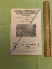 Catalogo Società Italiana Accumulatori Elettrici - Batterie Tudor - 1934 MELZO