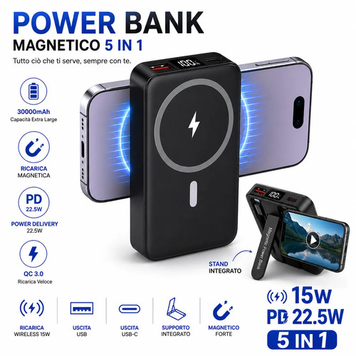 Power bank magsafe - bank, magnetico