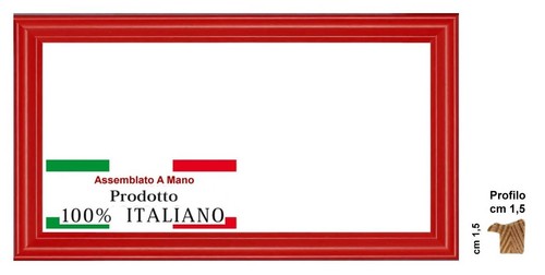 Cornice legno rossa opaca - cornice,