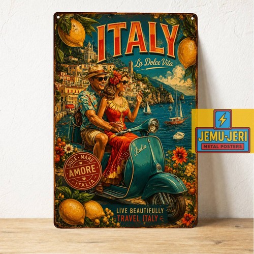 Poster insegna metallo viaggio - insegna,