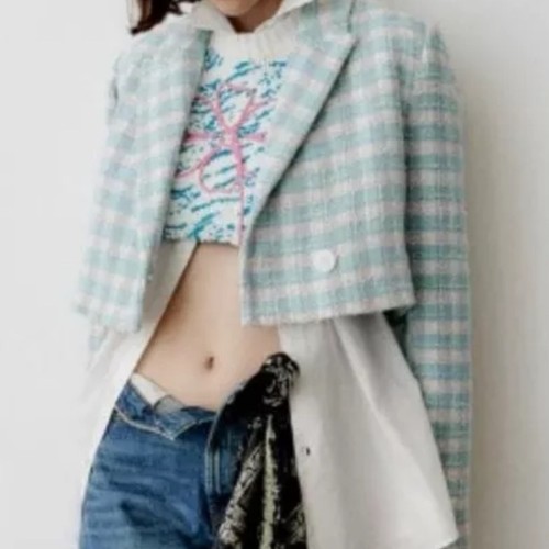 Zara blazer ritagliato - zara,