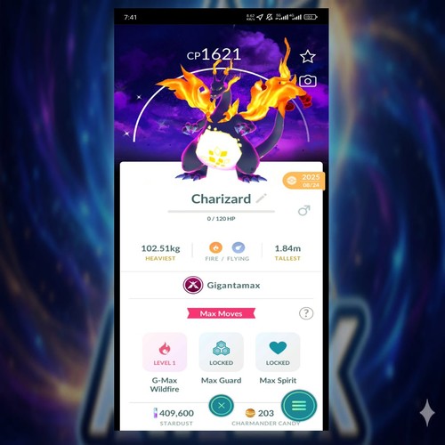 Shiny gigantamax charizard - gigantamax,