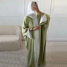 Dubai Women Open Long Dress Abaya Muslim Kimono Robe Cardigan Gown Islamic Prom