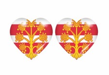 2x Autoadesivo Bandiera Cuore Regno Uni Westmorland
