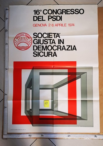 Manifesto genova psdi partito - genova,