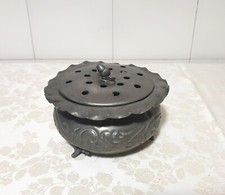 Coppa con coperchio Peltro 95% contenitore portagioie Vintage da collezione