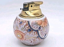 ACCENDINO GAS DA TAVOLO BLITZ/BASE PORCELLANA LIMOGES-FRANCE-ANNI 70'-VINTAGE