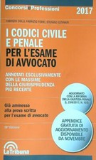 I CODICI CIVILE E PENALE PER L'ESAME DI AVVOCATO AA.VV. LATRIBUNA 2017 BROSSURA