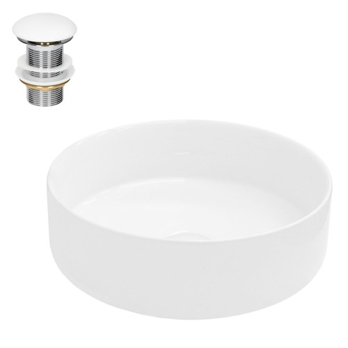Lavabo ceramica rotondo con - lavabo,
