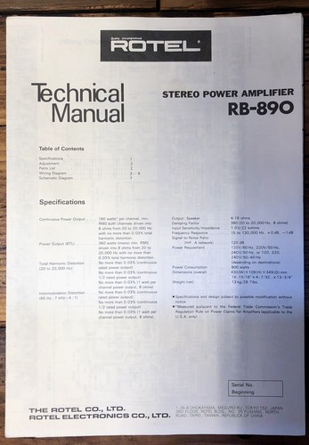 Rotel 890 amplificatore - rotel, rb-890