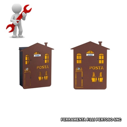 Placca mia casa ruggine alubox - mia,