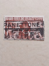 Rarità ITALIA 1950 BARI Fiera del Levante timbro PANETTONE MOTTA Fd2 pubblicità