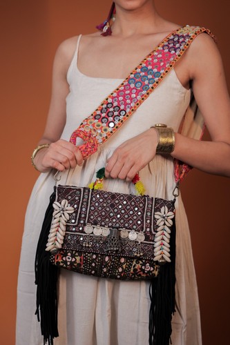 Borsa tracolla ricamata - borsa,