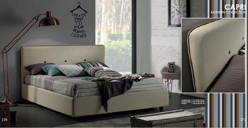 Letto imbottito mod capri - letto, mod.capri