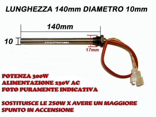 Candeletta resistenza stufa - resistenza,