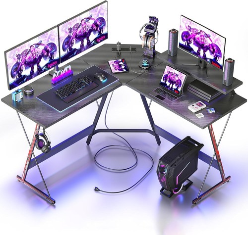 Shaped gaming desk - gaming, with
