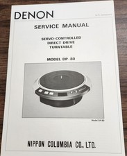 Denon DP-80 Manuale di