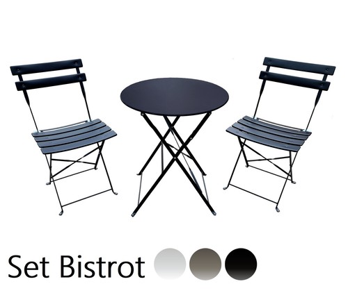 Set giardino acciaio con - set,