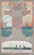 bo733 cartolina lega navale