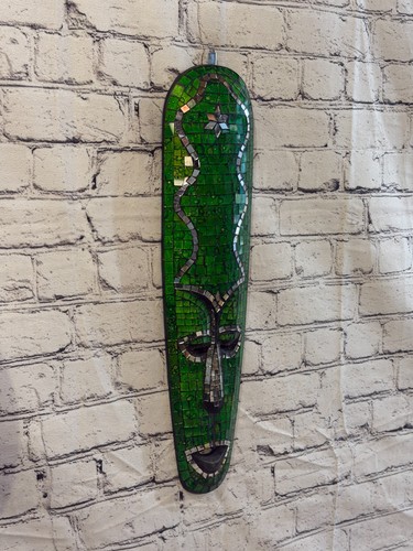 Maschera mosaico verde - 50, cm