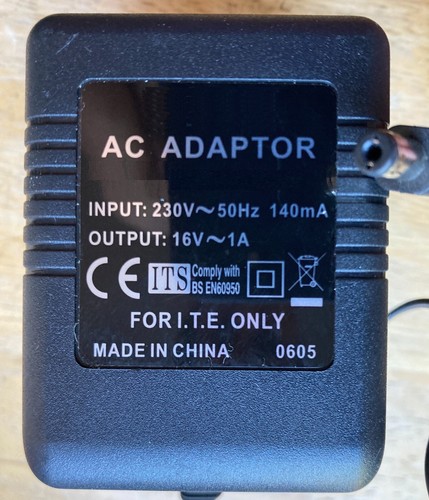 Alimentatore trasformatore 16v