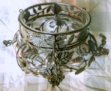 VASO VETRO SOFFIATO INGABBIATO