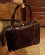 Borsa Marrone,con Manici, Da Portare A mano, In Tartaruga, Vintage Anno '60