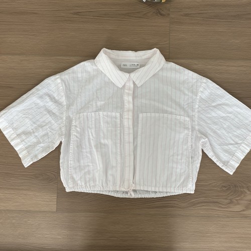 Zara camicia bianca - zara, cropped