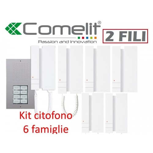 Kit citofono sei famiglie - kit,