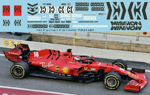 Decals per ferrari sf1000 - 1/43,