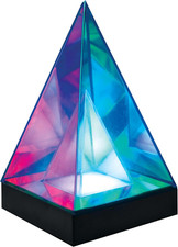 Lampada a Piramide Olografica USB Effetto Infinito Luminosità Regolabile Luce D'