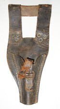 WWI GOUSSET CUIR MOD. 1888 - PORTE BAIONNETTE LEBEL AVEC RIVETS - JUS DE GRENIER
