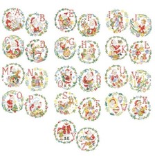 LBP tabella punto croce La Grande Alfabeto ABC de Père Noël Natale