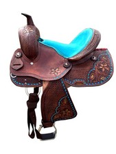 Sella per cavallo a botte per bambini da 10" 12" 13" Western, qualità...