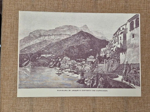 Amalfi nell 800 panorama - nell'800, della