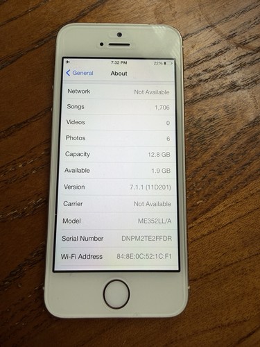 Iphone ios 1 16gb - 7.1.1,