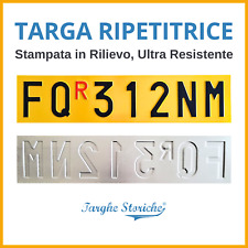 Targa Ripetitrice Portabici Rimorchio Carrello Stampa IN RILIEVO Qualità Premium