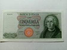 5000 LIRE COLOMBO DECRET0