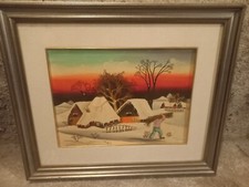 RUGGIERO. Quadro NAIF. Pittura Olio su tela. Misure 50x60 con Cornice