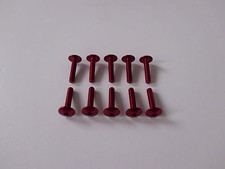 VITI IN ERGAL CARENA TESTA BOMBATA TCBEI M6X30 ROSSE 10 PEZZI