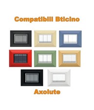 Placca Placchetta Placchette Compatibili Per Serie Axolute Bt c Colorate Sq