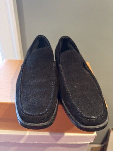 Black suede tods loafer - black, loafer-square