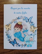 ? Nascita Maschio Biglietto Auguri Con Busta 
