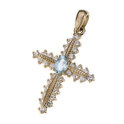Croce oro pendente kt - croce,