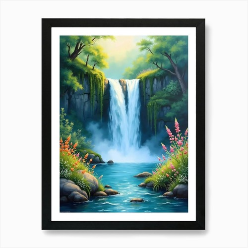 Quadro cascata stampa - cascata,