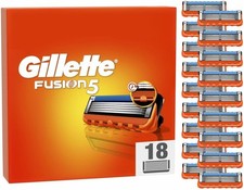 Gillette Fusion5 18 Lamette di Ricambio per Rasoio Con Striscia ORIGINALI NUOVE