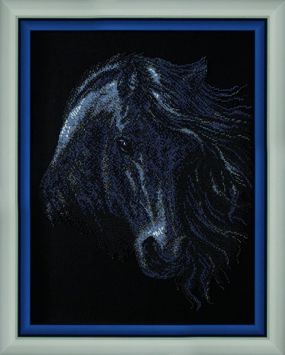 Perlina cavallo nero kit - "cavallo,